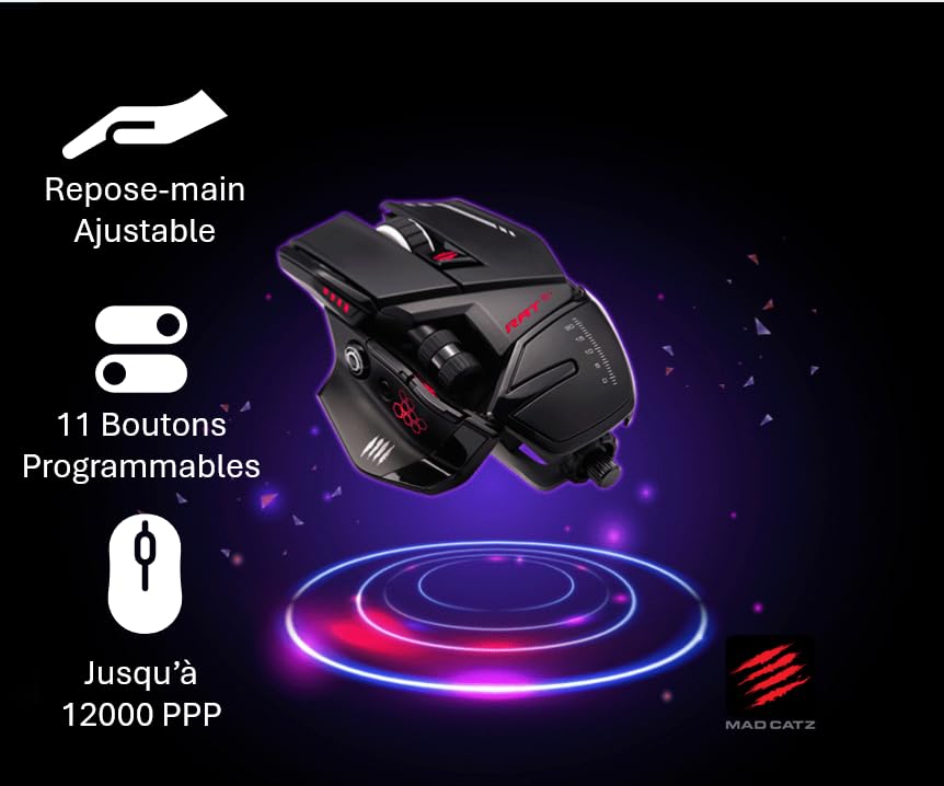 MadCatz R.A.T. 6+ Optical Gaming Mouse, Black