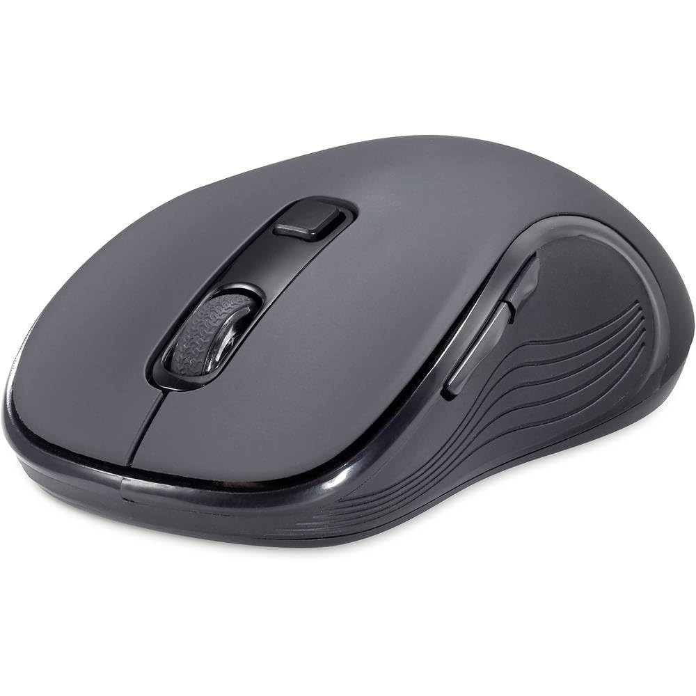 Renkforce RF-KMC-520 Kabellos Tastatur, Maus-Set Multimediatasten Deutsch, QWERTZ Black