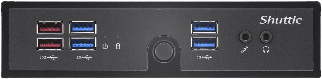 Shuttle XPC Slim Barebone DS50U5, i5-1335U, 2X LAN (1x 2.5Gbit,1x 1Gbit), 1xCOM,1xHDMI,1xDP, 1x VGA, lüfterlos, 24/7 Dauerbetrieb