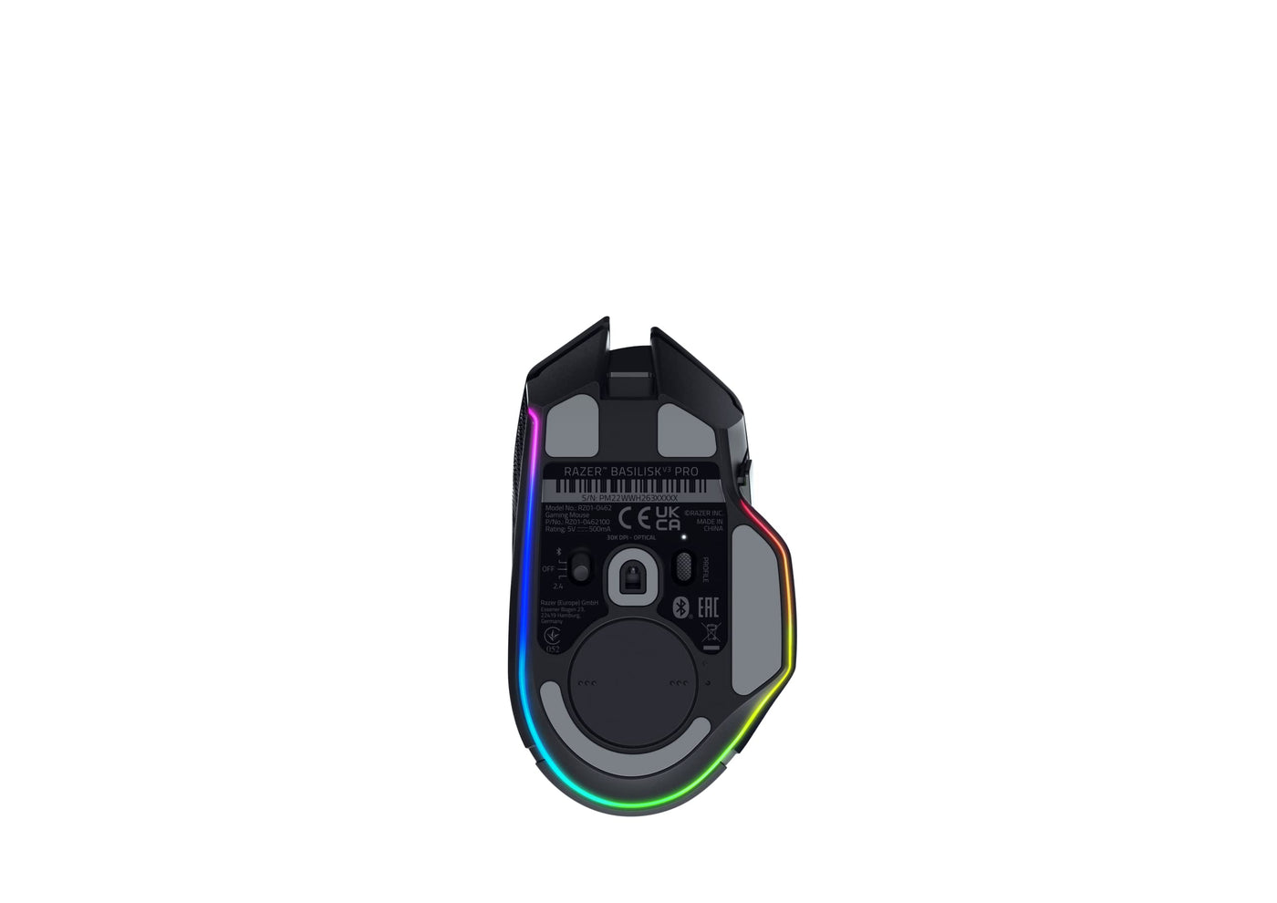 Razer Basilisk V3 Pro - Anpassbare kabellose Gaming-Maus HyperScroll Tilt Wheel (Focus Pro 30K Optischer Sensor, 13-Zonen Chroma-Beleuchtung, 10+1 Programmierbare Tasten) Schwarz