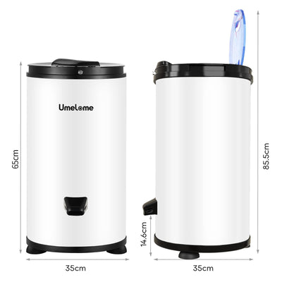 Wäscheschleuder 3200 U/min Umelome, 6KG, Energie-und Stromsparschleuder wäscheschleudern, Energieklasse A+++, Weiß