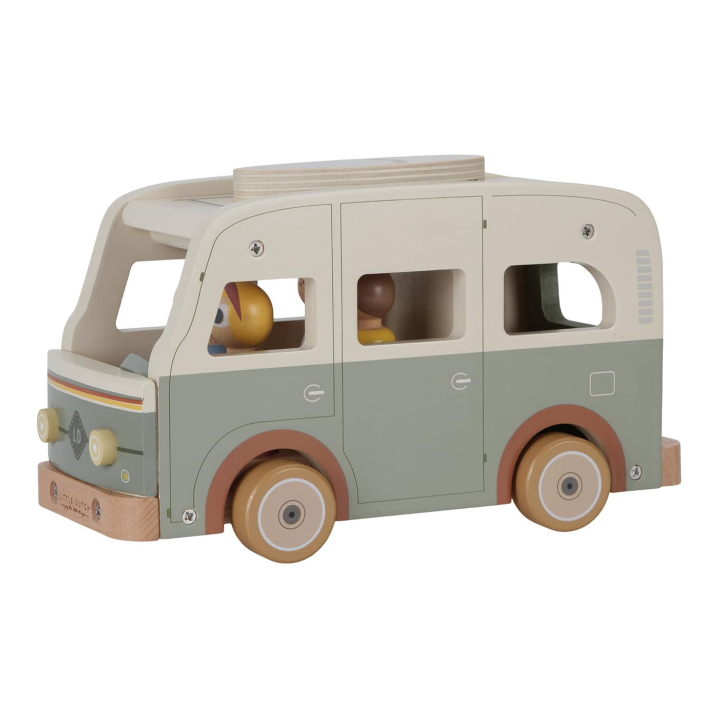 Little Dutch 7125 FSC Holz Auto Vintage Camper Bus inkl. Spielfiguren