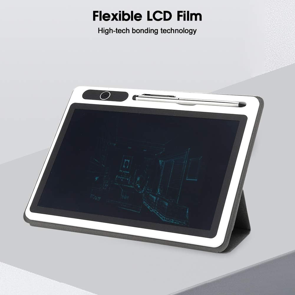 Topiky 10,1-Zoll-LCD-Handschrifttafel mit Ledertasche und Stiftset, Elektronischer Notizblock LCD-Tablet-Zeichenblock Business Supply Handmalwerkzeug(Rosenrot)