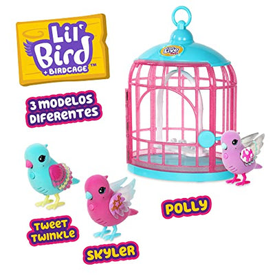 Little Live Pets Parlanchino-Vogelkäfig, interaktives Haustier mit mehr als 20 Geräuschen und Reaktionen, wiederholt das, was Sie Sagen, mit Aufbewahrungsbox, für Kinder ab 5 Jahren, berühmt