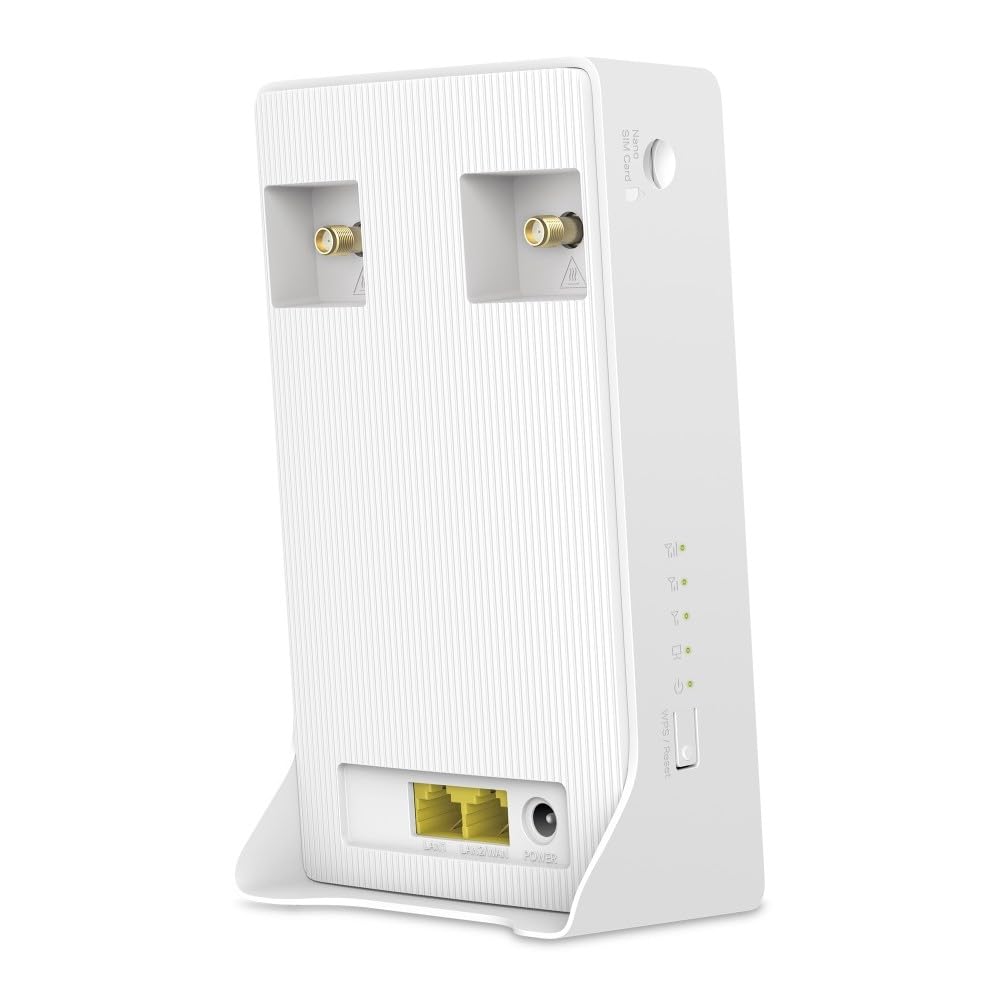Mercusys MB110-4G LTE Router, 4G Router unterstützt SIM Karten, 4G Cat4 bis zu 150 Mbit/s, WLAN 2.4GHz N300, 2X 100 Mbps Ports, Plug and Play, bis zu 32 Geräte, MERCUSYS App