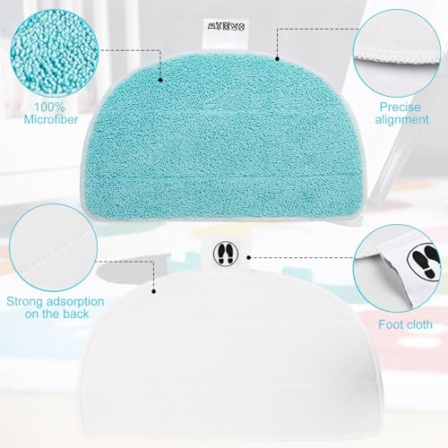 5 Stück Ersatzpad für Leifheit CleanTenso Power 2.0 Dampfreiniger 32x19.5cm Mikrofaser Dampfbesen Wischbezug für alle Böden Dampfmop Ersatz mit Klettunterseite für CleanTenso Power