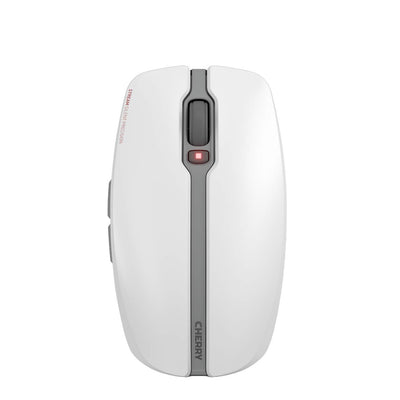 CHERRY STREAM DESKTOP, Kabelloses Tastatur- und Maus-Set, Deutsches Layout (QWERTZ), 2,4 GHz Funk, Leiser Tastenanschlag, Batteriebetrieben, Weiß-Grau