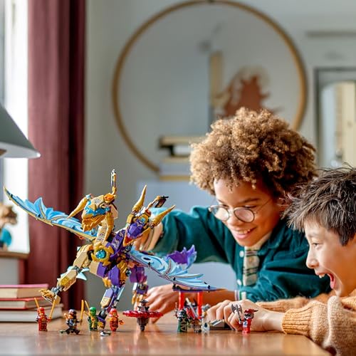 LEGO NINJAGO Lichtbogendrache - Spielzeug mit 8 Minifiguren und einem Spinjitzu-Spinner - Interaktives Ninja Bauspielzeug für Jungen & Mädchen ab 9 Jahren - Geschenkidee für Fans 71836