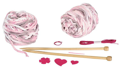 moses. Bastelspaß - Stricken lernen, Strick-Set mit bebilderter Schritt-für-Schritt Strickanleitung, Bastelset für Kinder ab 8 Jahren, Bunt