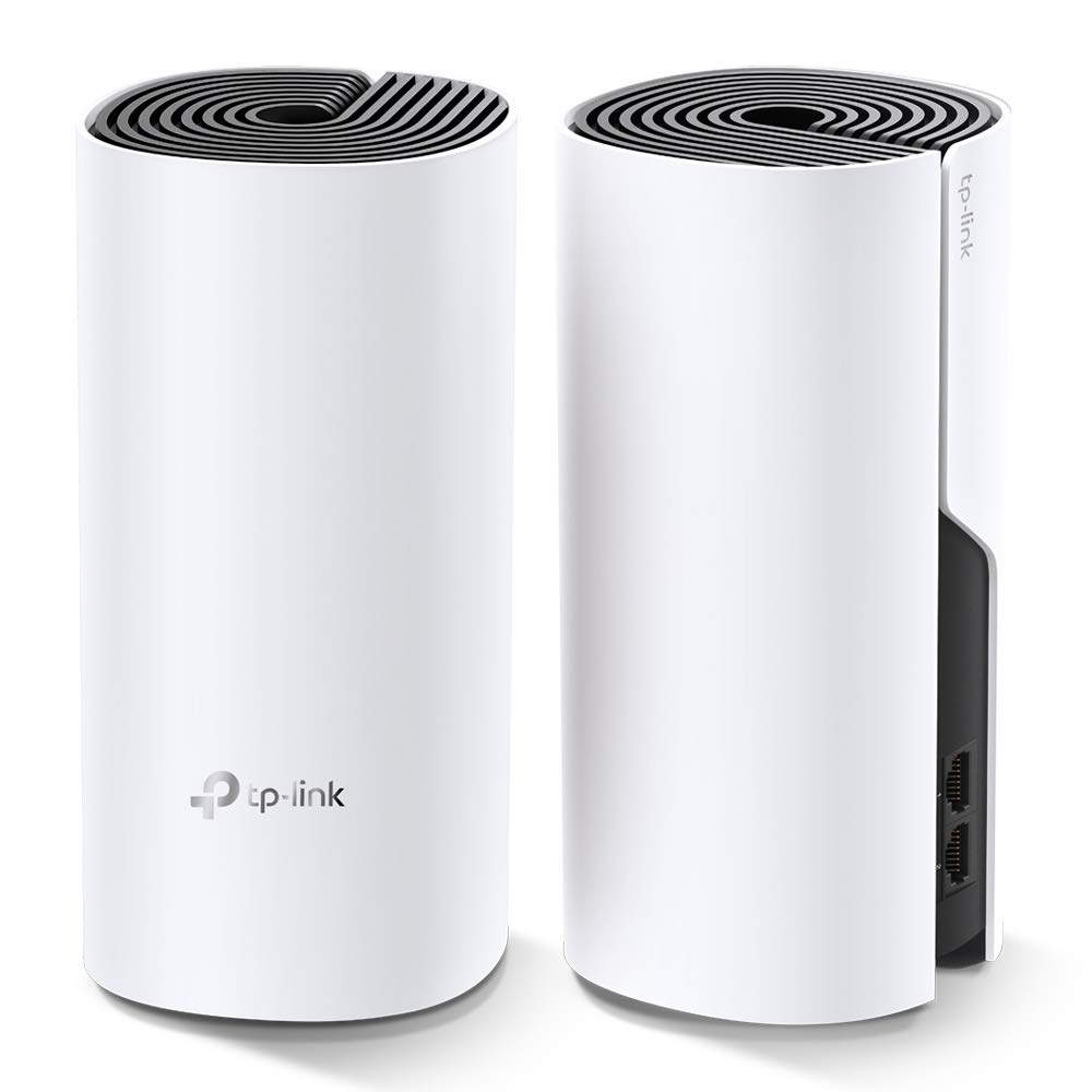TP-Link Deco M4 Mesh WLAN Set (2er Pack), AC1200 Dual Band Router & Repeater, 2x Gigabit Ports für jede Einheit, empfohlen für Häuser mit 2-3 Schlafzimmern, Umfassender Jugendschutz