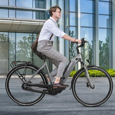 AsVIVA E-Bike B14 Stadtfalter 28 Zoll Citybike - Hollandrad für Damen & Herren | Elektrofahrrad Pedelec 25km/h | Tiefeinsteiger | 250W Motor - 36V 17.5 Ah mit bis zu 150 km Reichweite
