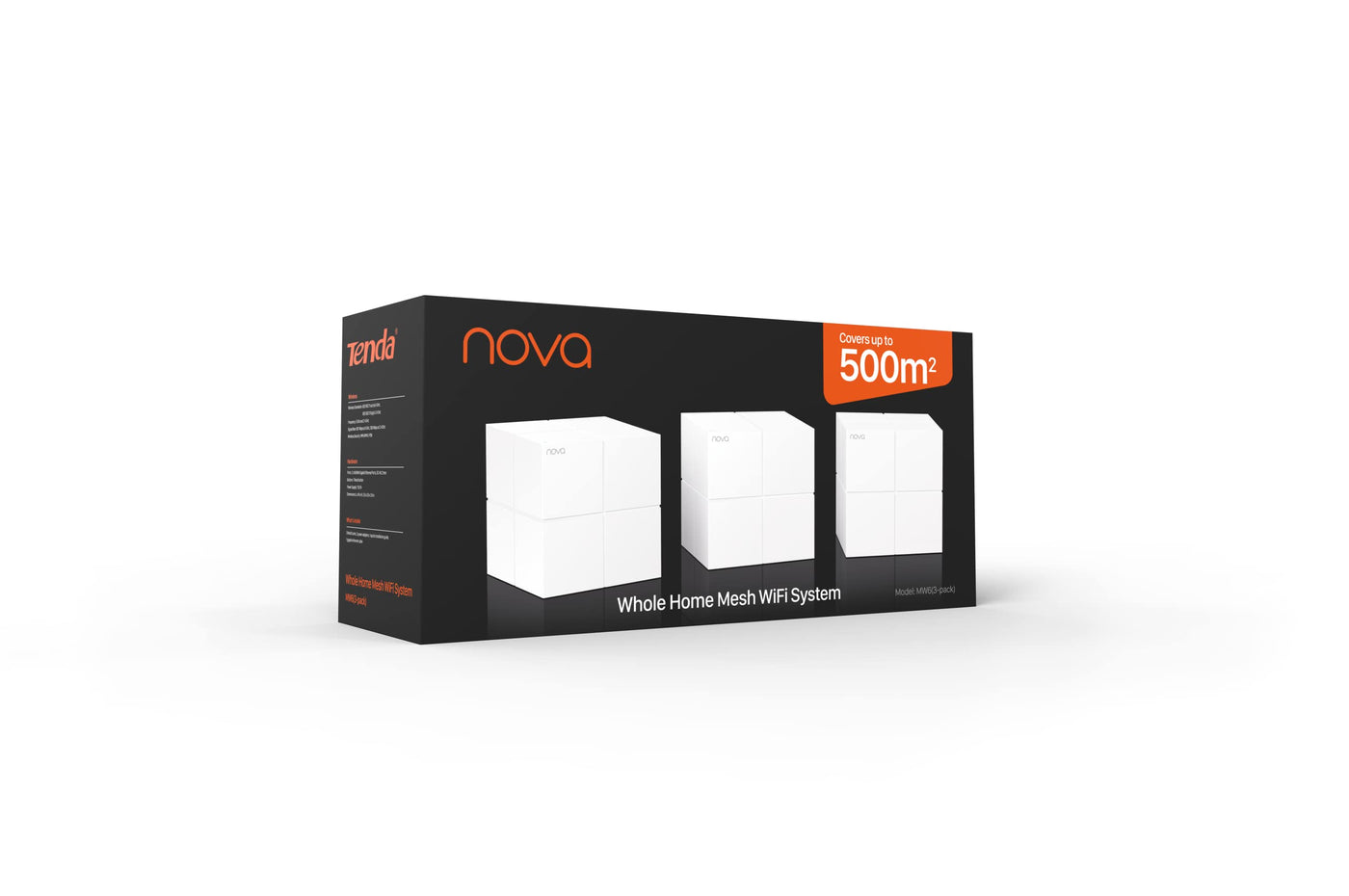 Tenda Nova MW6 Mesh WLAN System - AC1200 Dual Band WLAN Mesh System-empfohlen für Häuser mit 3-5 Schlafzimmern-6X Gigabit Port - Ersetzt WLAN Router & Repeater-Kompatibel mit Alexa-3Pack