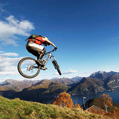 Wmmner . 26 Zoll Mountainbike für Erwachsene, Männer, Frauen, Mountainbikes, Hartschale, rutschfest, 24 Gänge, mit Federung vorne, Doppelscheibenbremse in A