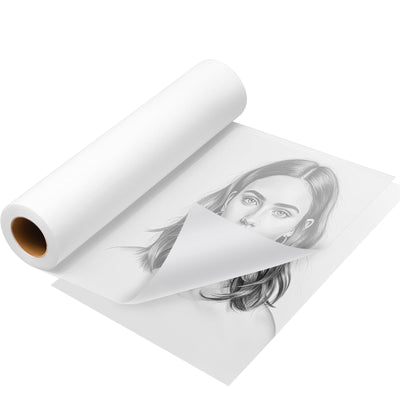 30cm x 50m Transparentpapier Rolle, Skizzenrolle 26 g/m² Seidenpapier Malpapier Rolle Schnittmusterpapier Architektenpapier Rolle für Zeichnen Skizzieren Verpacken Ostergeschenke