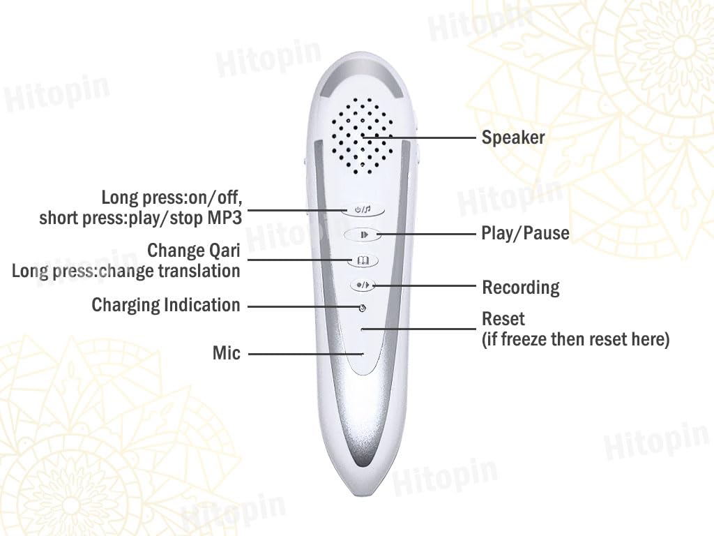 Muslimisches islamisches Koran Lesestift Quran Reading Pen Koran Lese Stift Ideal für Anfänger inkl Koran Stift weitere Bücher Sprecher des Korans für Rezitation und Erklärung for Ramadan Gift