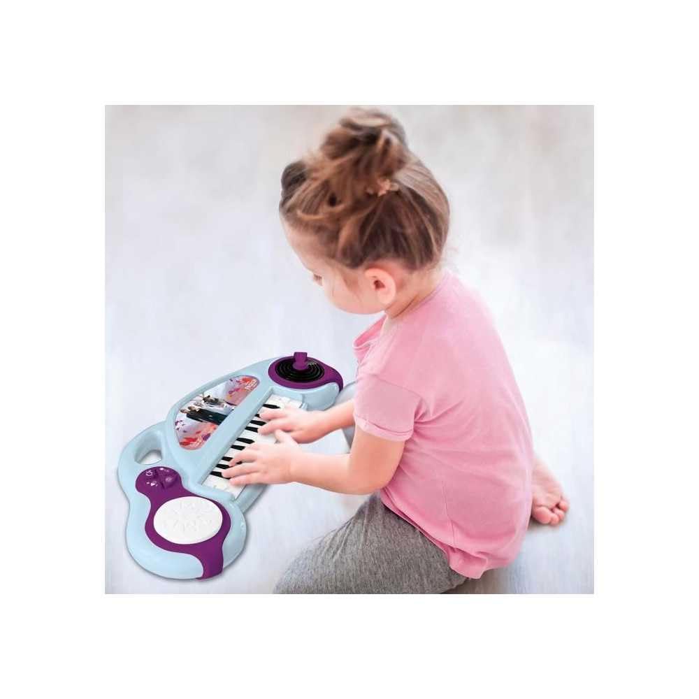 Lexibook, Die Eiskönigin, Elektronisches Klavier für Kinder mit Lichteffekten, Mikrofon, Schlagzeug, integriertem Lautsprecher, Demo-Titel, DJ-Player, lila/blau, K704FZ