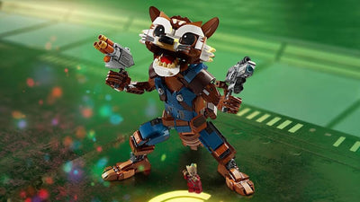 LEGO Marvel Rocket & Baby Groot, baubares Superhelden-Spielzeug für Kinder aus Marvel Studios' Guardians of The Galaxy, Figur für Rollenspiele, Geschenk für Jungs und Mädchen ab 10 Jahren 76282