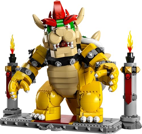 LEGO Super Mario Der mächtige Bowser, 3D-Modell-Bausatz, großes Set mit beweglicher Figur zum Sammeln, inkl. Duellplattform, Geschenkidee für Fans zum Austellen als Zimmer-Deko 71411