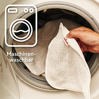 Vileda Steam Plus Dampfreiniger mit PowerPad und Mikrofaser-Ersatzbezug, entfernt bis zu 99,9% der Bakterien und Viren, für alle Böden, ideal für Teppiche, Eco-Verpackung