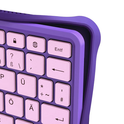 Kabellose Bluetooth-Tastatur „Made for Amazon“ für Kinder, violett, für Fire HD 10 Kids- und Kids Pro-Tablets