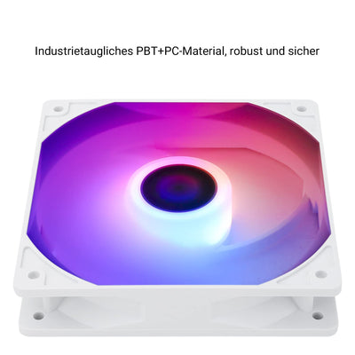 Thermalright TL-C12CW-S X3 CPU-Lüfter 120mm Weiß ARGB Gehäuselüfter, 4pin PWM Silent Computer Lüfter mit S-FDB Lager enthalten, bis zu 1550RPM Lüfter（3 Stück）