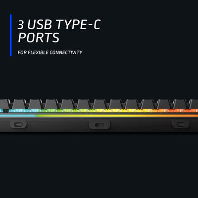 Mountain Gaming Tastatur Mechanische “Everest 60” - US ANSI - RGB Gaming Keyboard - Mechanische Gaming Tastatur mit Hot-Swap-fähige mechanische Switches, PBT Keycaps, UVM
