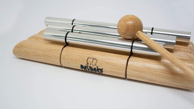 Nino Percussion Energy Chimes Musikinstrument – mit 3 Klangstäben – inklusive Schlägel – für Kinder ab 3 Jahren – Holz und Aluminium, Natur (NINO580)
