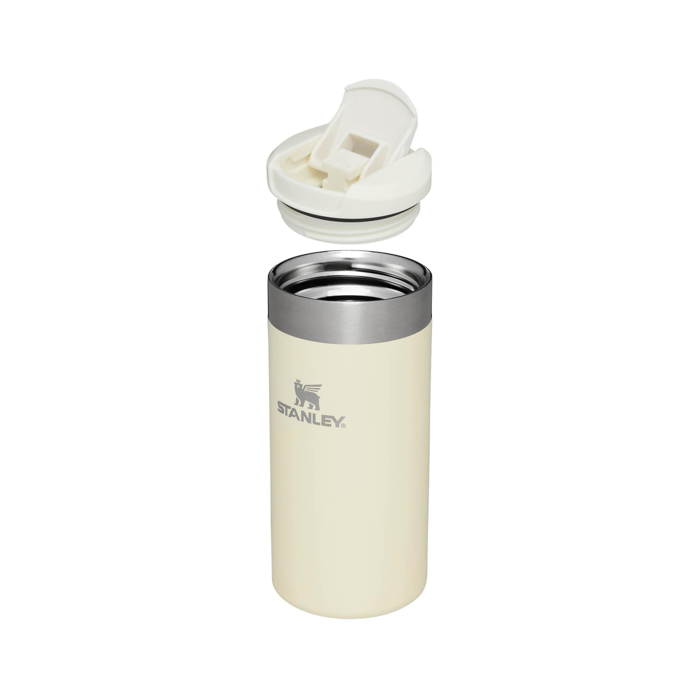 Stanley Aerolight Transit Thermobecher 0.35L - Hält 4 Stunden Heiß - Spülmaschinenfest - Kaffeebecher To Go Auslaufsicher - Kompatibel mit gängigen PKW-Getränkehalterungen - Thermosflasche - Cream