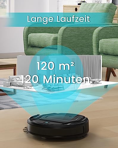 LEFANT Saugroboter, Superschlank WLAN Roboterstaubsauger, Kompatibel mit Alexa Sprachsteuerung, Staubsauger Roboter Selbstaufladung Leise für Haushaltsreinigung/Tierhaare/Haare/Staub/Teppich M210P