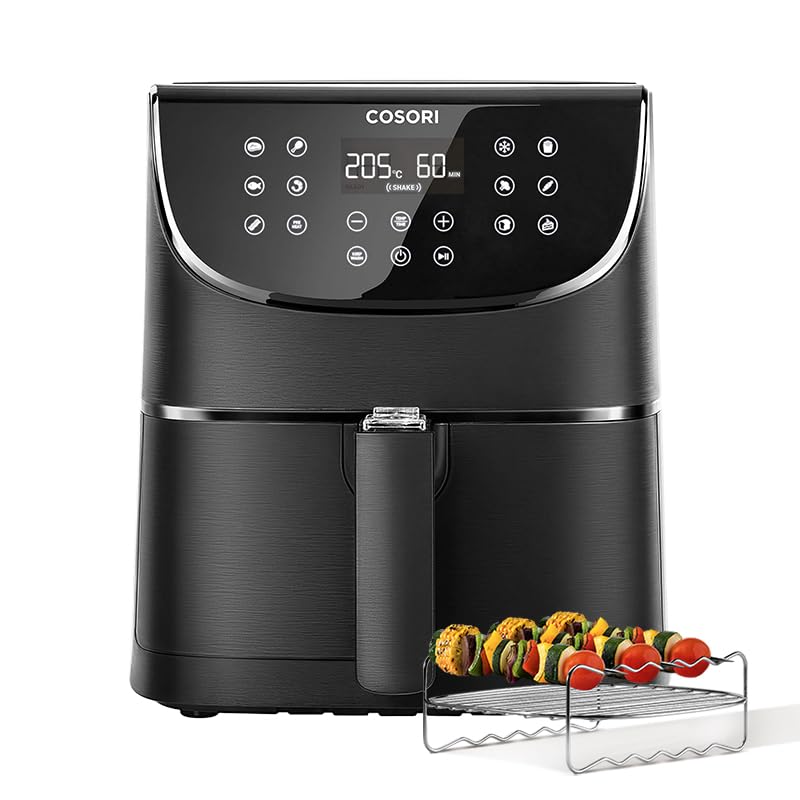 COSORI Heißluftfritteuse Airfryer, 11-in-1 Air Fryer XXL 5,5L, Friteuse Heissluftfritteuse mit Shake-Reminder, 100 Rezepte, 55 Prozent energiesparend, spülmaschinenfeste Körbe