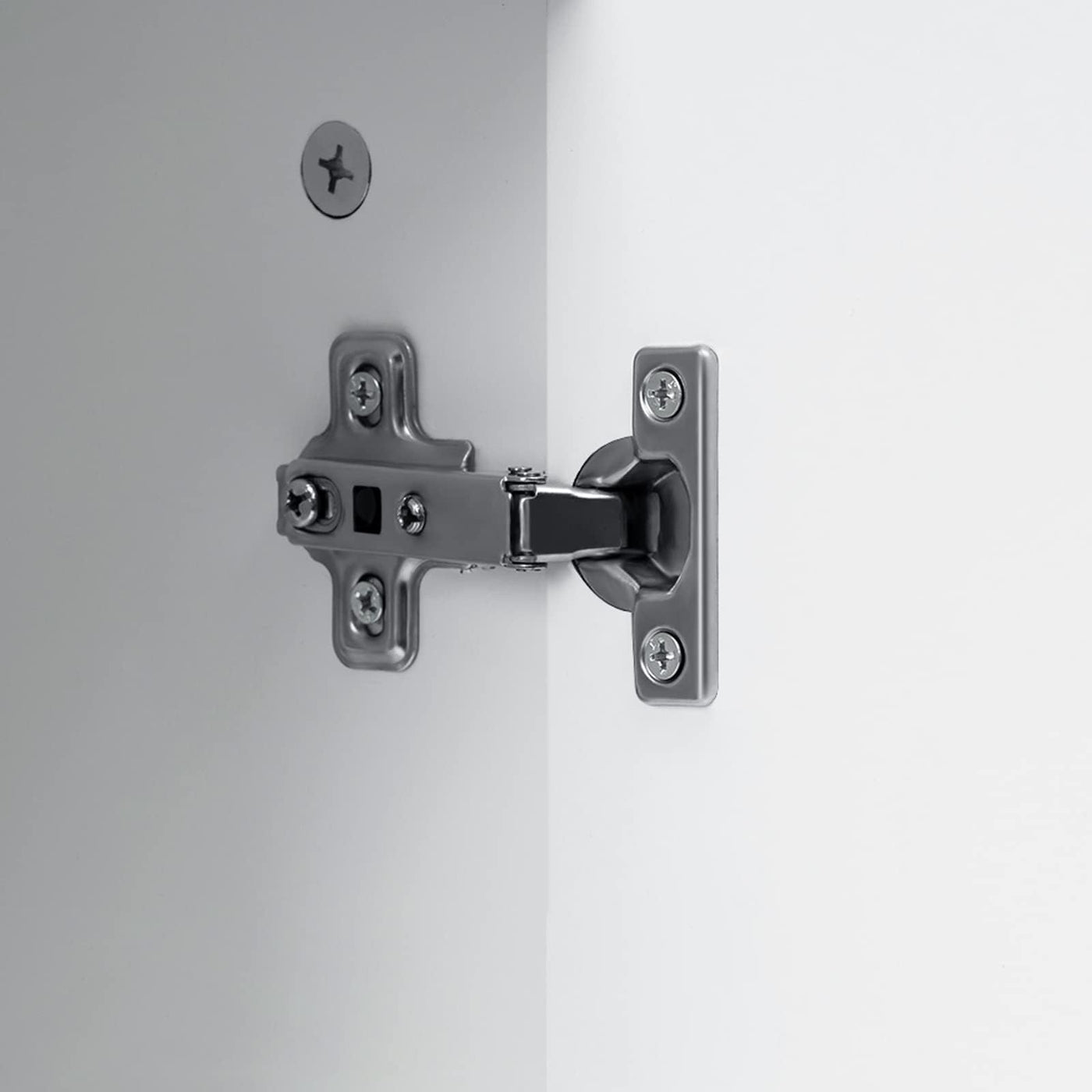 EUGAD Waschbeckenunterschrank,Unterschrank, Waschtischunterschrank, Badezimmerschrank mit 2 Türen,Verstellbarer Trennwand, Metallscharnieren, Landhausstil Weiß 60x60x30 cm