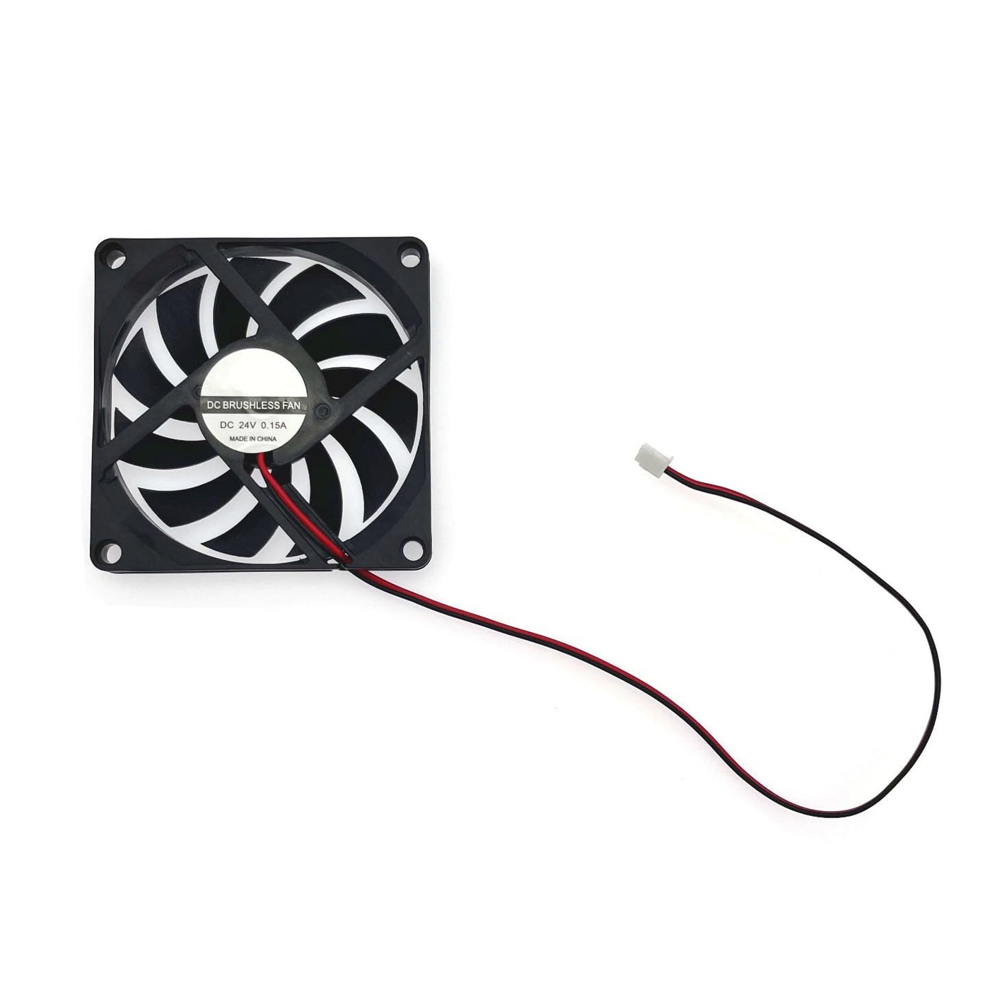 JZK 2 Stück DC 24V 8010 Silent Cooling Fan mit Drähten, PC-Lüfter 80mm, Computergehäuselüfter 8cm x 8cm x 1cm, DC Brushless Fan 24V, 3D-Drucker Lüfter mit Kabel