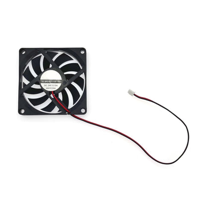 JZK 2 Stück DC 24V 8010 Silent Cooling Fan mit Drähten, PC-Lüfter 80mm, Computergehäuselüfter 8cm x 8cm x 1cm, DC Brushless Fan 24V, 3D-Drucker Lüfter mit Kabel