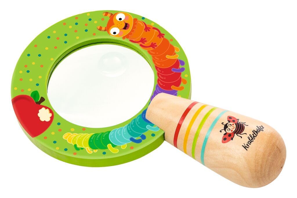 moses. Krabbelkäfer Große Handlupe, praktische Outdoor Lupe für Kinder,extra großes Lupenglas mit 3-&5 facher Vergrößerung, perfekt für Pflanzen-Insekten-und Tier-beobachtungen, Kinderlupe ab 2 Jahren