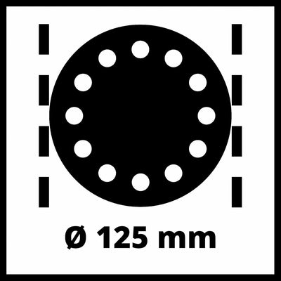 Einhell Exzenterschleifer TC-RS 425 E (425 W, Schleifteller Ø 125 mm, max. Schwingzahl 26.000 min-1, Schwingkreis 2,5 mm, inkl. Schleifpapier je 1x P60, P80, P120)
