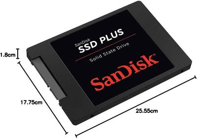 SanDisk SSD Plus interne SSD Festplatte 240 GB (schnelleres Hoch,-Herunterfahren und Laden, Lesegeschwindigkeit 530 MB/s, Schreibgeschwindigkeit 440 MB/s, stoßfest) Festkörper-Laufwerk