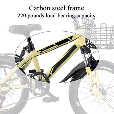 Wmmner Mountainbike 26 Zoll Variable Geschwindigkeit Scheibenbremse 6-12 Jahre Alte Jungen Und Mädchen Grundschüler Großes Kinderfahrrad Mehrfarbig/C/22 Zoll