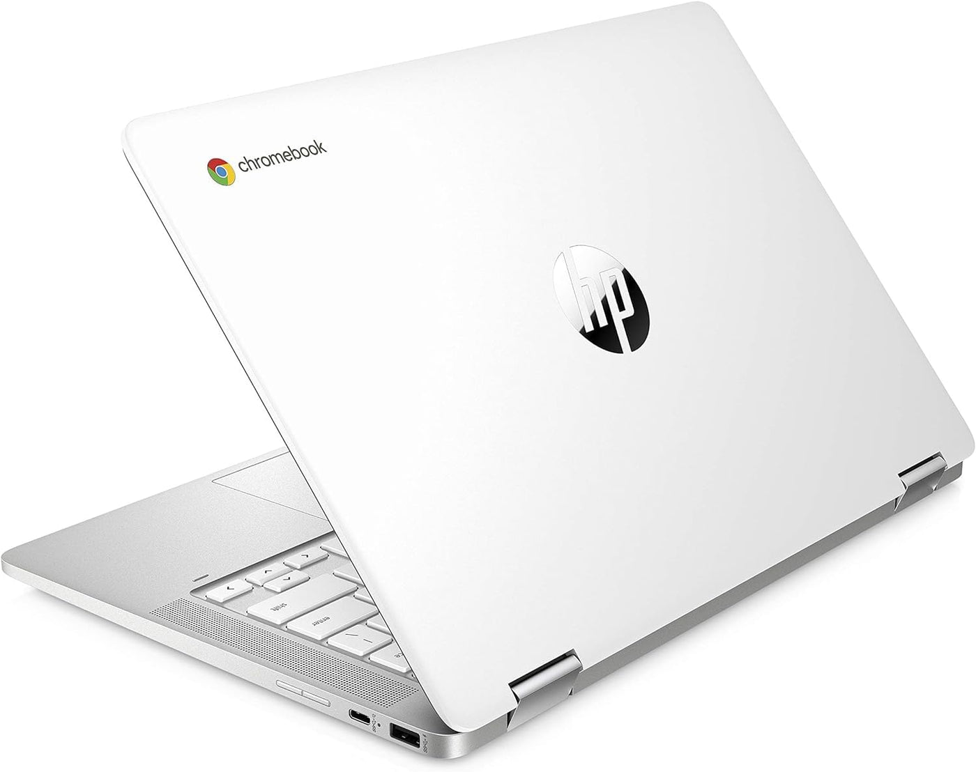 HP Chromebook x360, 14" Touchscreen, Intel Celeron N4120, 4 GB DDR4 RAM, 64 GB eMMC, Intel UHD Graphics 600, ChromeOS, QWERTZ, Ceramic White