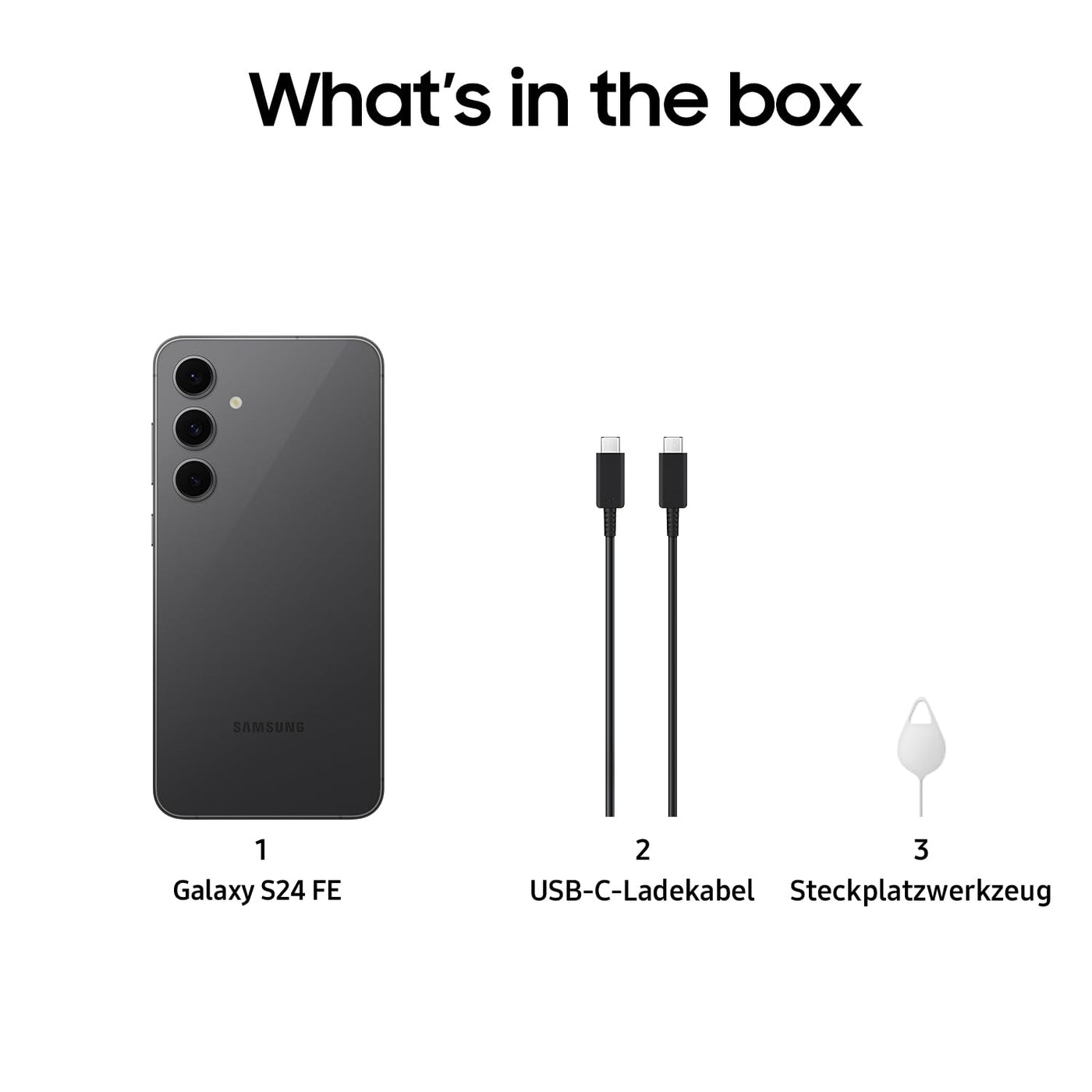 Samsung Galaxy S24 FE Enterprise Edition, AI Business Smartphone ohne Vertrag mit Android, 8 GB RAM, 128 GB Speicher, 50-MP-Kamera, Sicherheit durch Knox Suite, Graphite