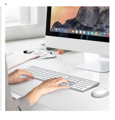 iClever kabellose Tastatur und Maus Set, 2.4G kabellose Tastatur und Maus, USB-C wiederaufladbar, Originalgröße, schlanke, dünne und widerstandsfähige Tastatur für Windows 7/8/10, Mac OS