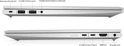 HP EliteBook 845 G7 Laptop Business, 14 Zoll FHD Notebook, AMD Ryzen 5 Pro 4650U, 16GB RAM, 512GB SSD, CAM, US-Tastatur, Windows 11 Pro (Generalüberholt)