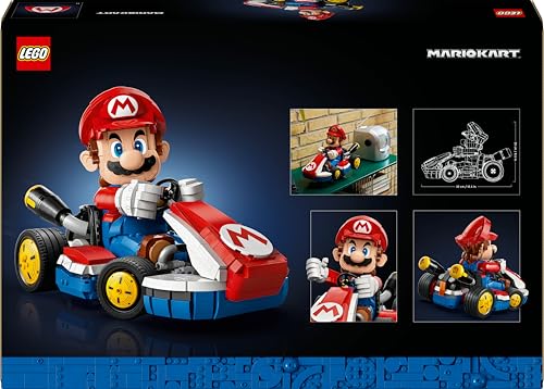 LEGO Super Mario: Mario Kart: Mario & Standard-Kart – Nintendo Figur und baubares Auto für Gaming-Fans – Sammlerstück für Erwachsene Gamer und Fans von Videospielen 72037
