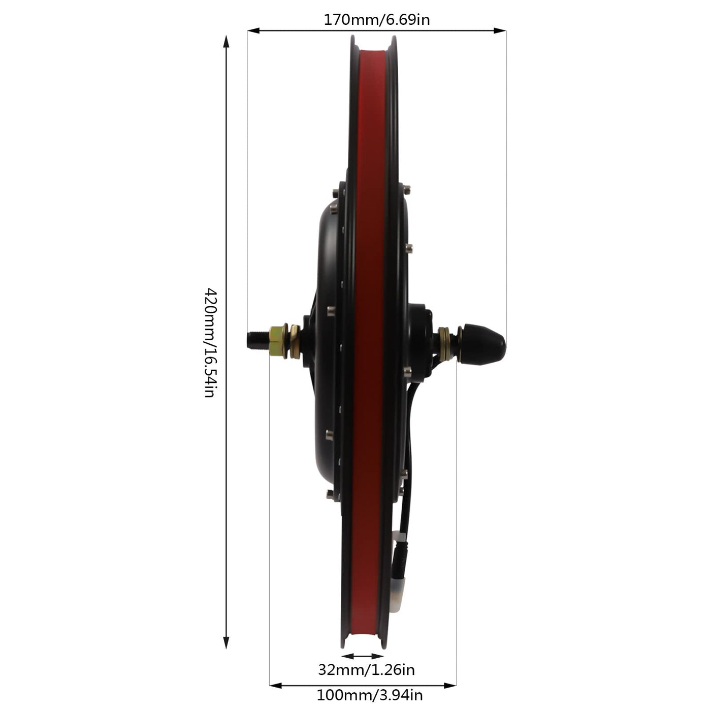 Queeucaer 20Zoll 36V 500W E-Bike Vorderrad Umbausatz LCD Motor Conversion Kit(außer Batterie)