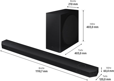 Samsung HW-Q810GD 5.1.2-Kanal Q-Soundbar für TV-Geräte, Bluetooth-Lautsprecher mit kabellosem Dolby Atmos / DTS:X, Q-Symphony, SpaceFit Sound Pro [2024]