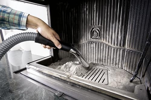 Kärcher AD 2 Aschesauger und Trockensauger perfekt für die Kaminreinigung und Pelletofen Reinigung (mit Filterreinigung, 14-Liter-Metallbehälter, Reinigung ohne Schmutzkontakt), Schwarz