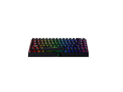 Razer BlackWidow V3 Mini HyperSpeed (Yellow Switch) – Kabellose 65% mechanische Gaming-Tastatur (leise mechanische Schalter, Bluetooth, USB-C, Stealth Pudding-Tastenkappen) UK-Layout, Schwarz
