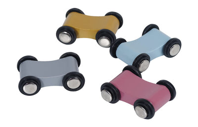 Kindsgut Murmelbahn, Motorik-Spielzeug aus Holz mit 4 Autos, dezente Farben und umweltfreundliche Materialien, kindgerecht, Luca