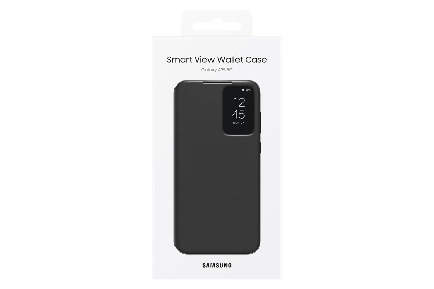 Samsung Smart View Wallet Smartphone Case EF-ZA356 für das Galaxy A35 5G, Handyhülle, Kartenfach, Sichtfenster, Black