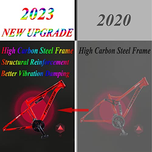 Wmmner Hardtail Mountainbike mit 61 cm (24 Zoll) Fettreifen für Männer und Frauen, Mountainbike für Erwachsene mit doppelter Federung, Offroad-Fahrrad mit verstellbarem Sitz und Doppel-Bremse