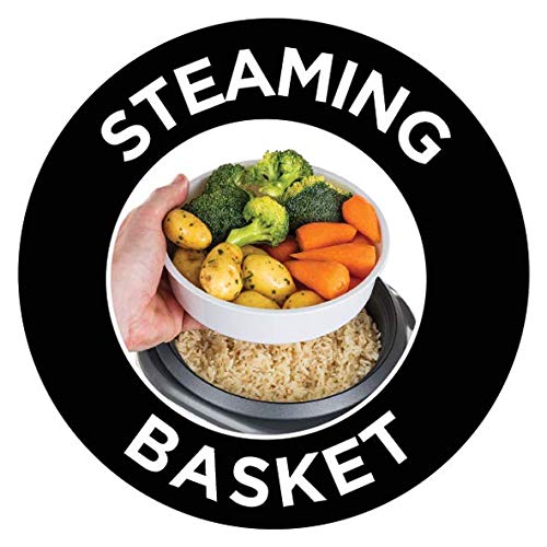 Russell Hobbs Reiskocher [Testsieger] 1,2l inkl. Dampfgarer -Einsatz mit Aroma-Klappdeckel (Warmhaltefunktion, antihaftbeschichteter Gartopf, Reislöffel & Messbecher, Edelstahl) 27080-56